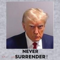 Trump Never Surrender Mug Shot Women's Sweatshirt thumb 2