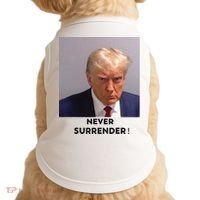 Trump Never Surrender Mug Shot Doggie Tank thumb 0
