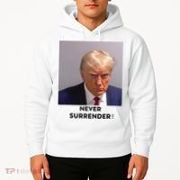 Trump Never Surrender Mug Shot Hoodie thumb 2