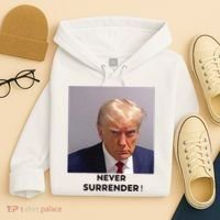 Trump Never Surrender Mug Shot Hoodie thumb 4