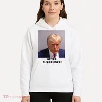 Trump Never Surrender Mug Shot Hoodie thumb 5
