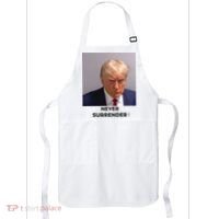 Trump Never Surrender Mug Shot Apron thumb 0