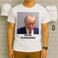 Trump Never Surrender Mug Shot T-Shirt thumb 6
