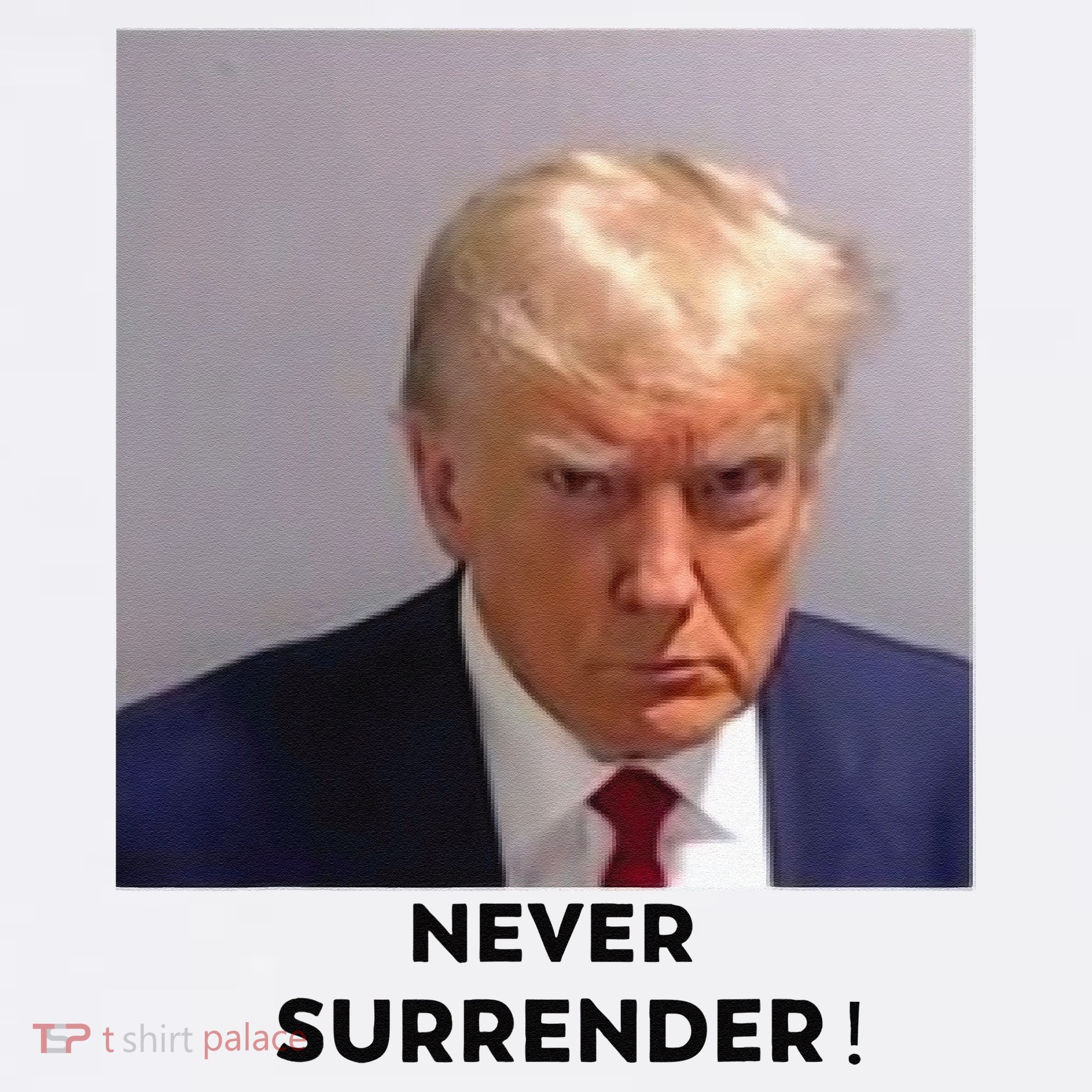 Trump Never Surrender Mug Shot T-Shirt