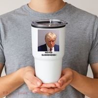 Trump Never Surrender Mug Shot Tumbler thumb 2