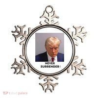 Trump Never Surrender Mug Shot Ornament thumb 0