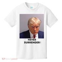 Trump Never Surrender Mug Shot Kids T-Shirt thumb 0