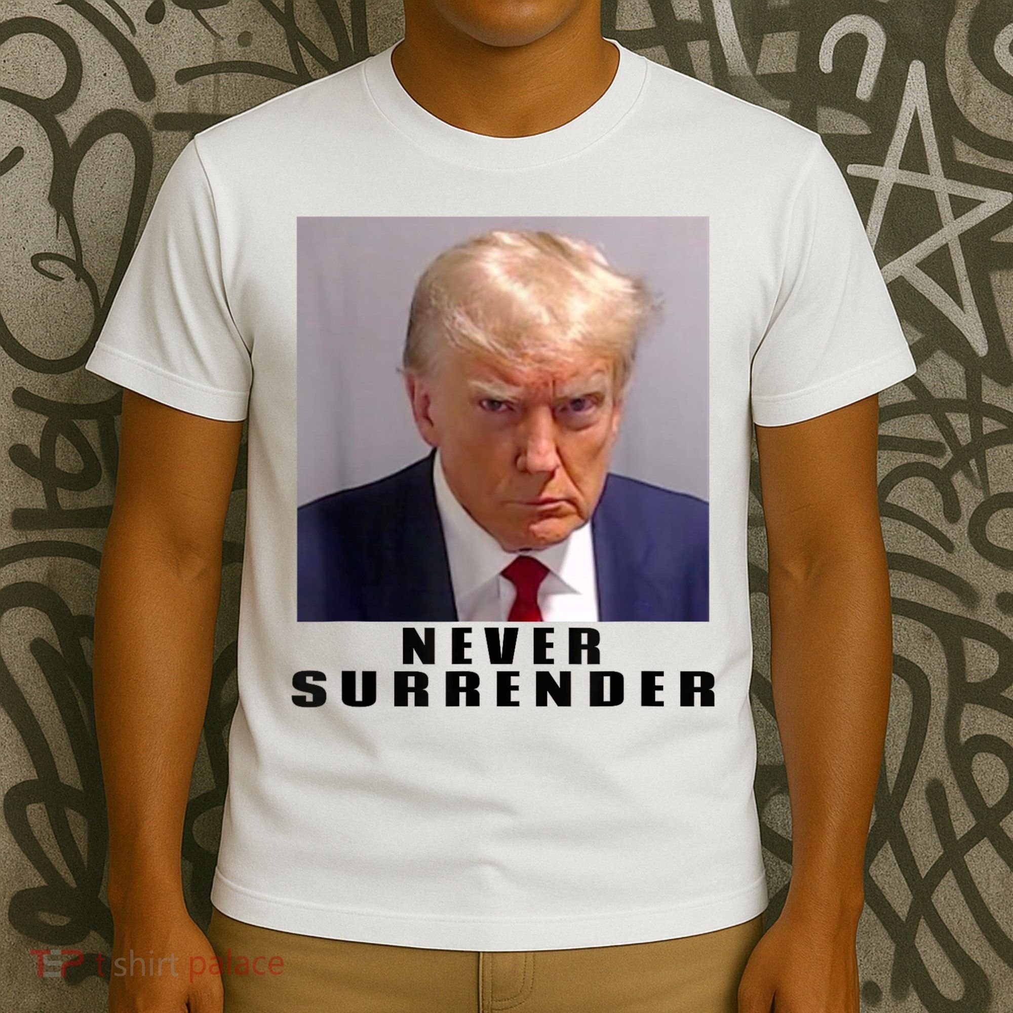 Trump never surrender Donald Trump Mugshot 2024 T-Shirt