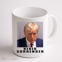 Trump never surrender Donald Trump Mugshot 2024 Coffee Mug thumb 1