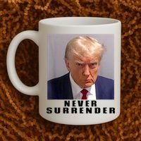 Trump never surrender Donald Trump Mugshot 2024 Coffee Mug thumb 2