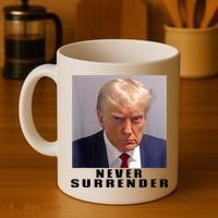 Trump never surrender Donald Trump Mugshot 2024 Coffee Mug thumb 4