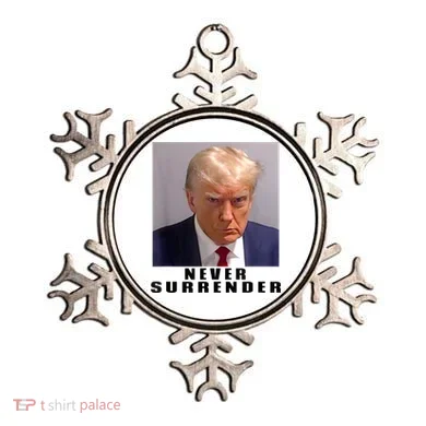 Trump never surrender Donald Trump Mugshot 2024 Ornament