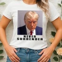 Trump never surrender Donald Trump Mugshot 2024 Women's T-Shirt thumb 2