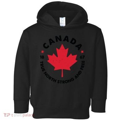 True North Strong And Free Canada Toddler Hoodie