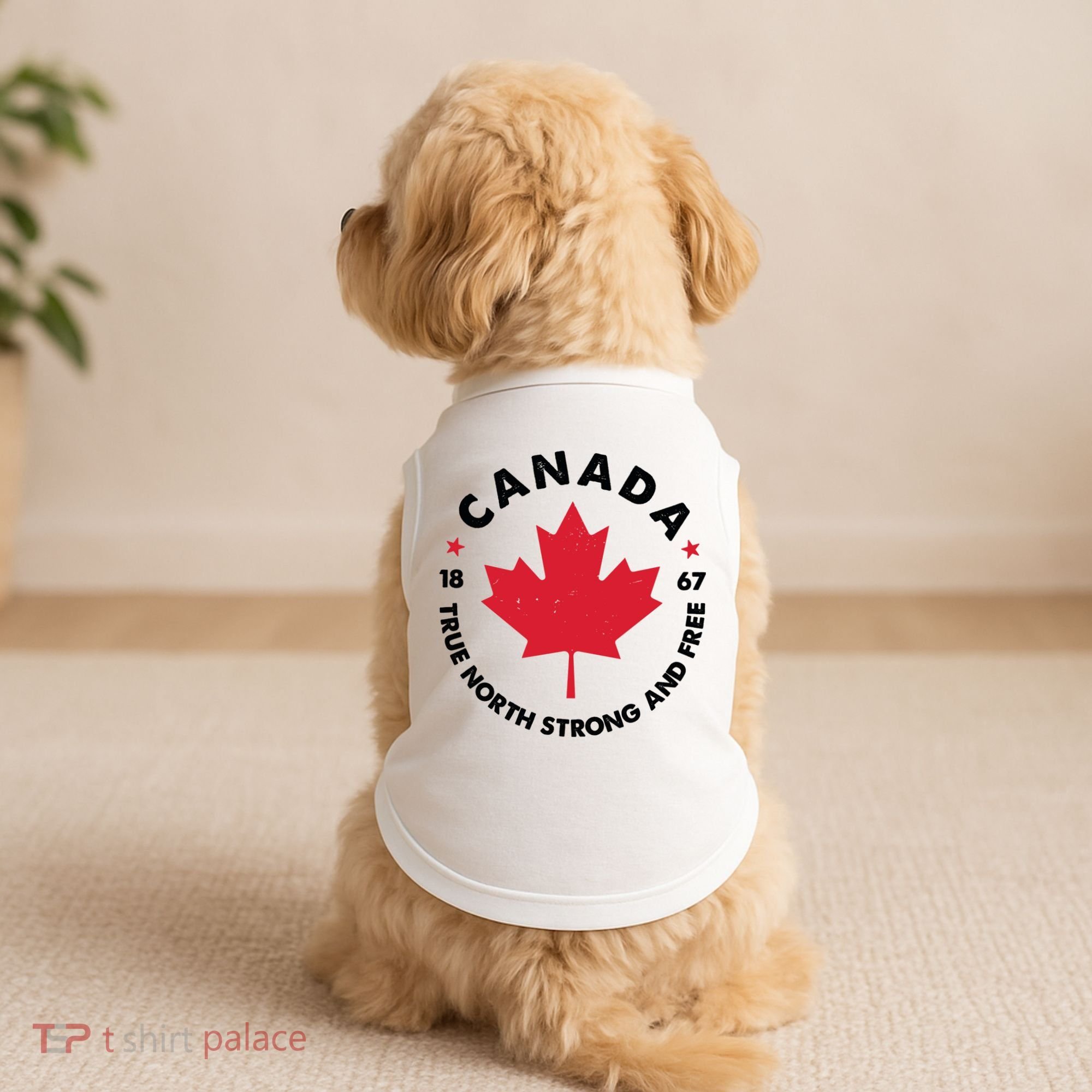 True North Strong And Free Canada Doggie Tank
