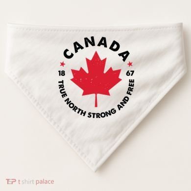 True North Strong And Free Canada USA-Made Doggie Bandana