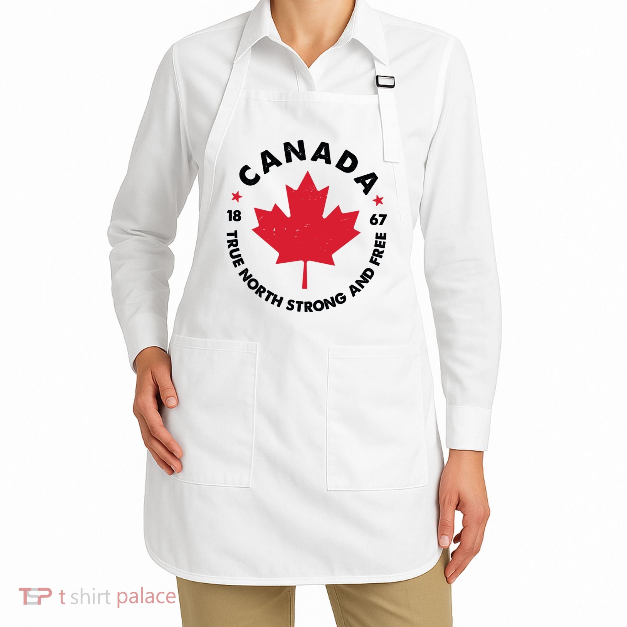 True North Strong And Free Canada Apron