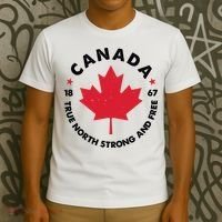 True North Strong And Free Canada T-Shirt thumb 3