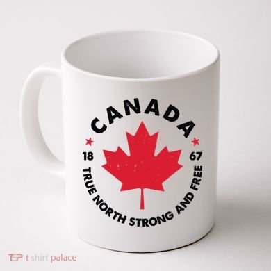 True North Strong And Free Canada Coffee Mug