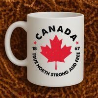 True North Strong And Free Canada Coffee Mug thumb 2