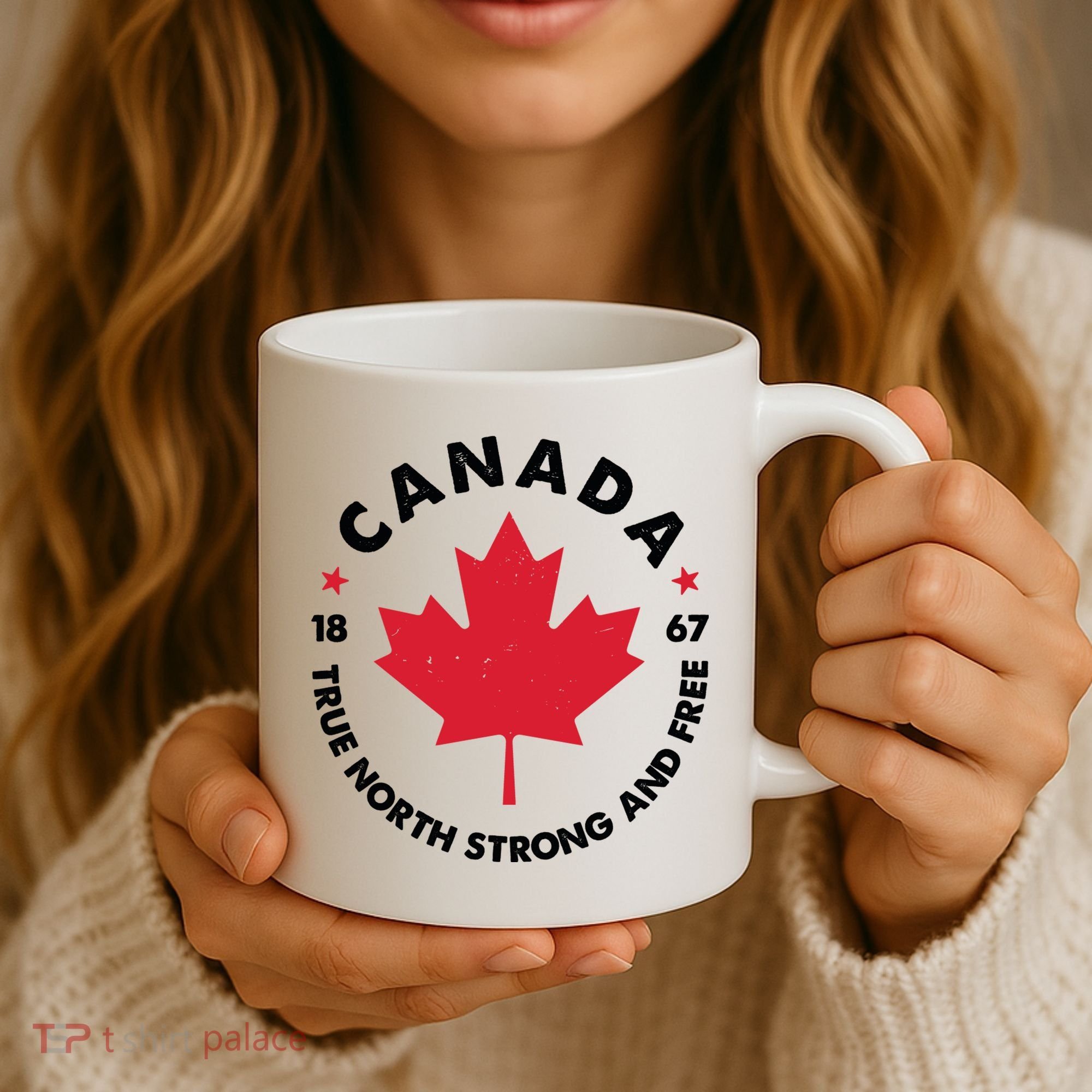 True North Strong And Free Canada Coffee Mug