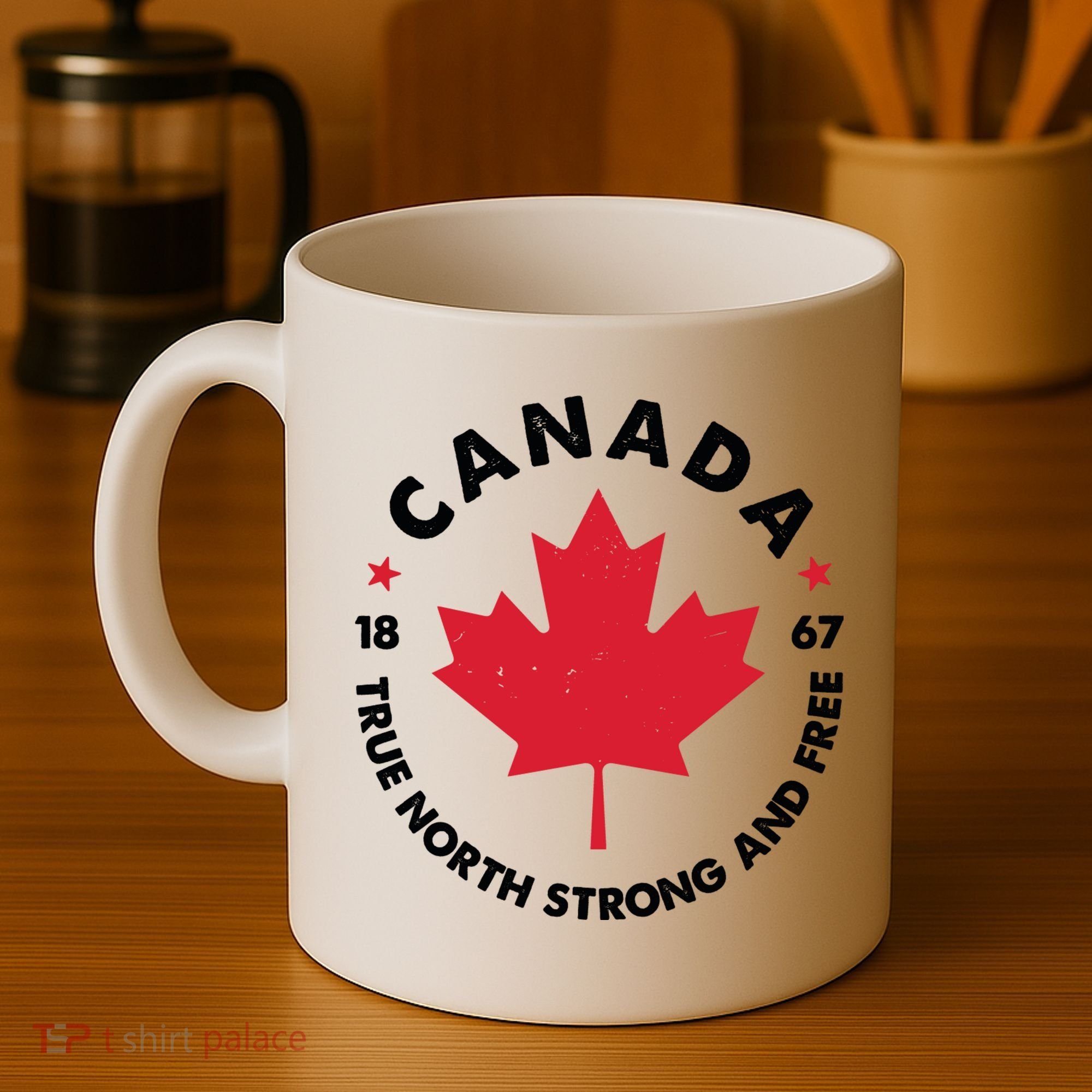 True North Strong And Free Canada Coffee Mug