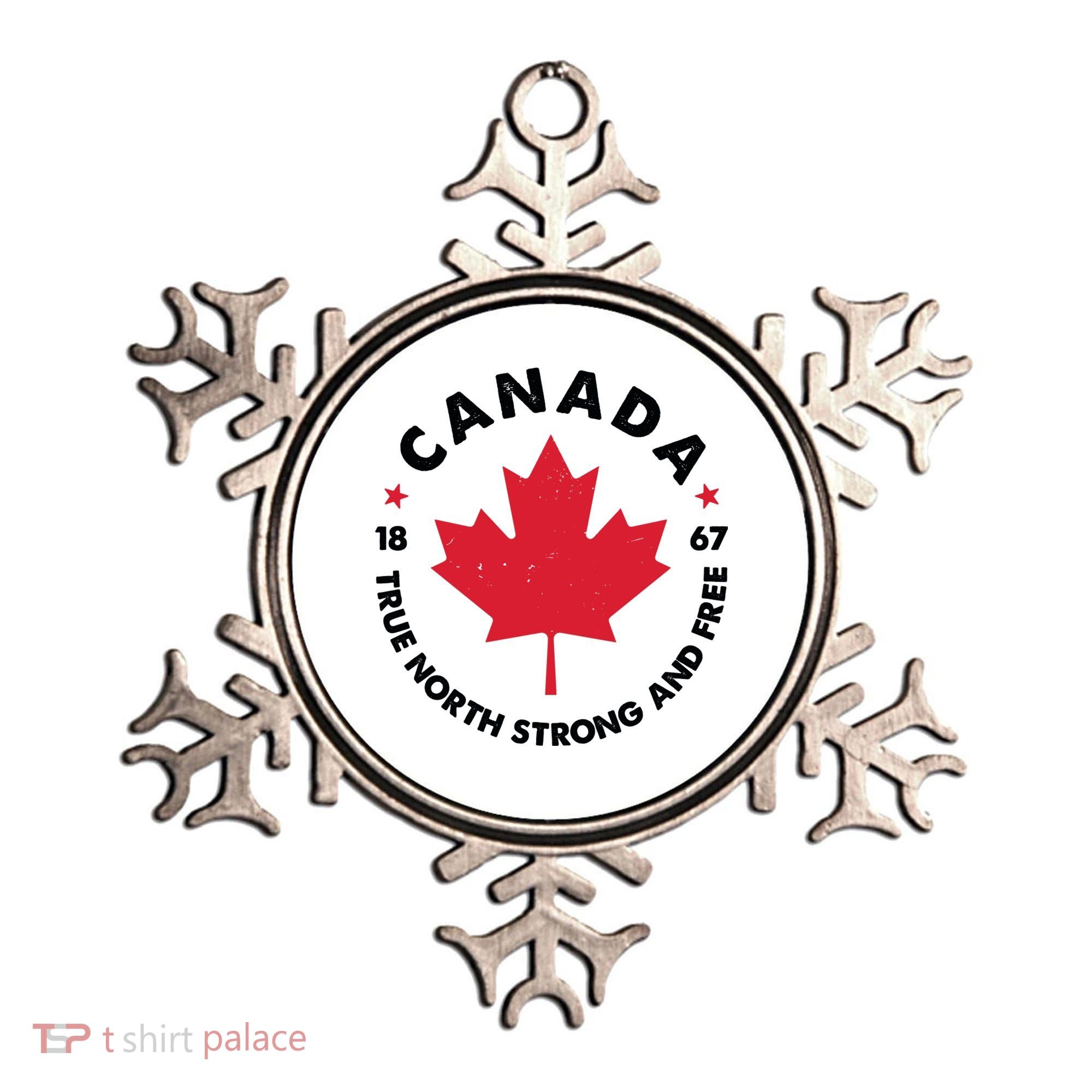True North Strong And Free Canada Ornament