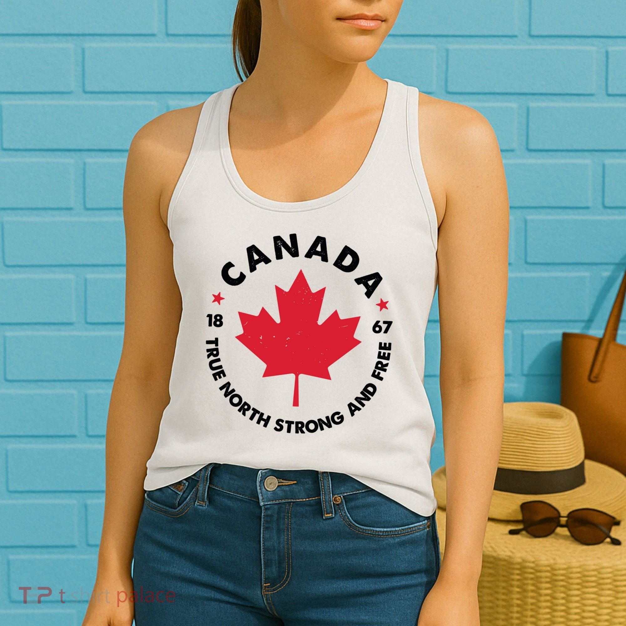 True North Strong And Free Canada Women's Tank Top