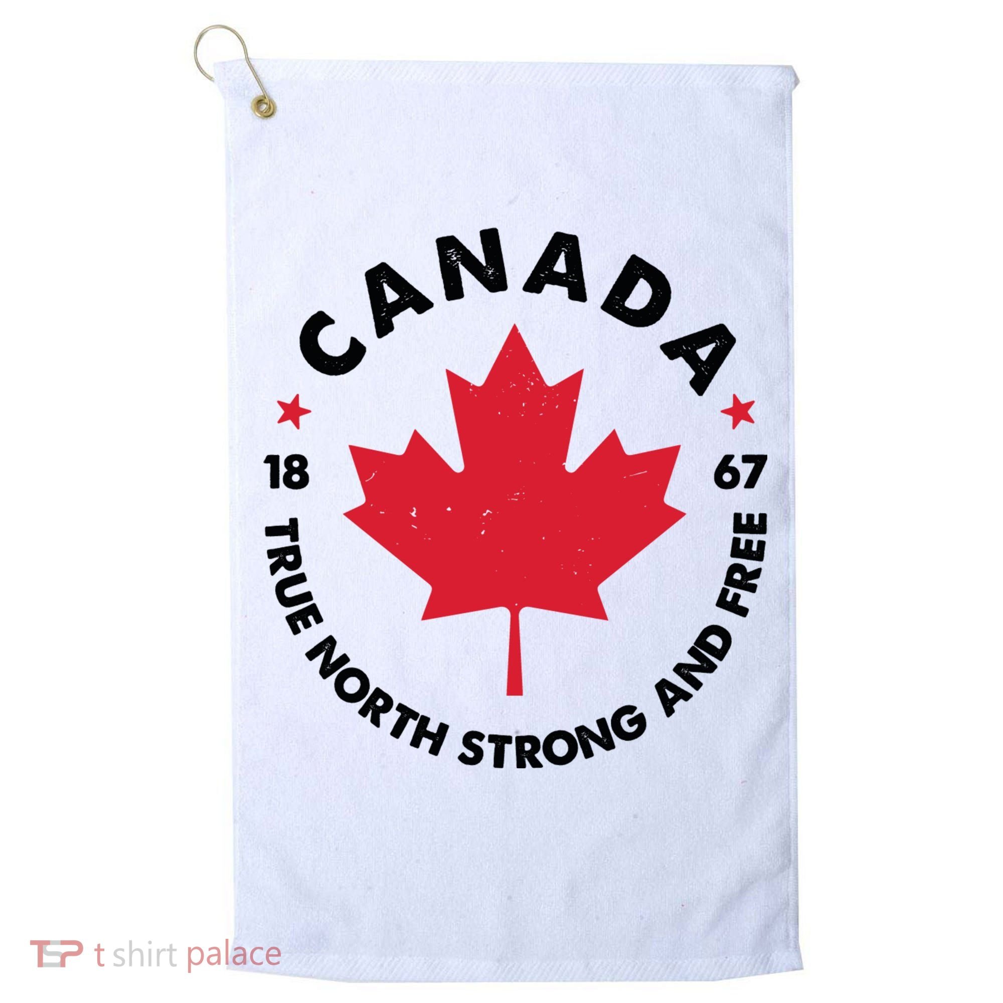 True North Strong And Free Canada Golf Towel