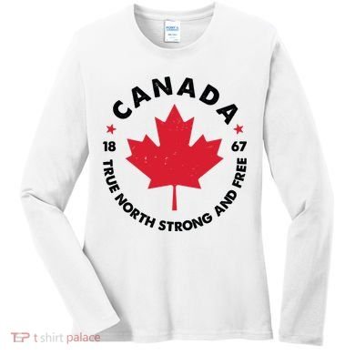 True North Strong And Free Canada Women's Long Sleeve Shirt