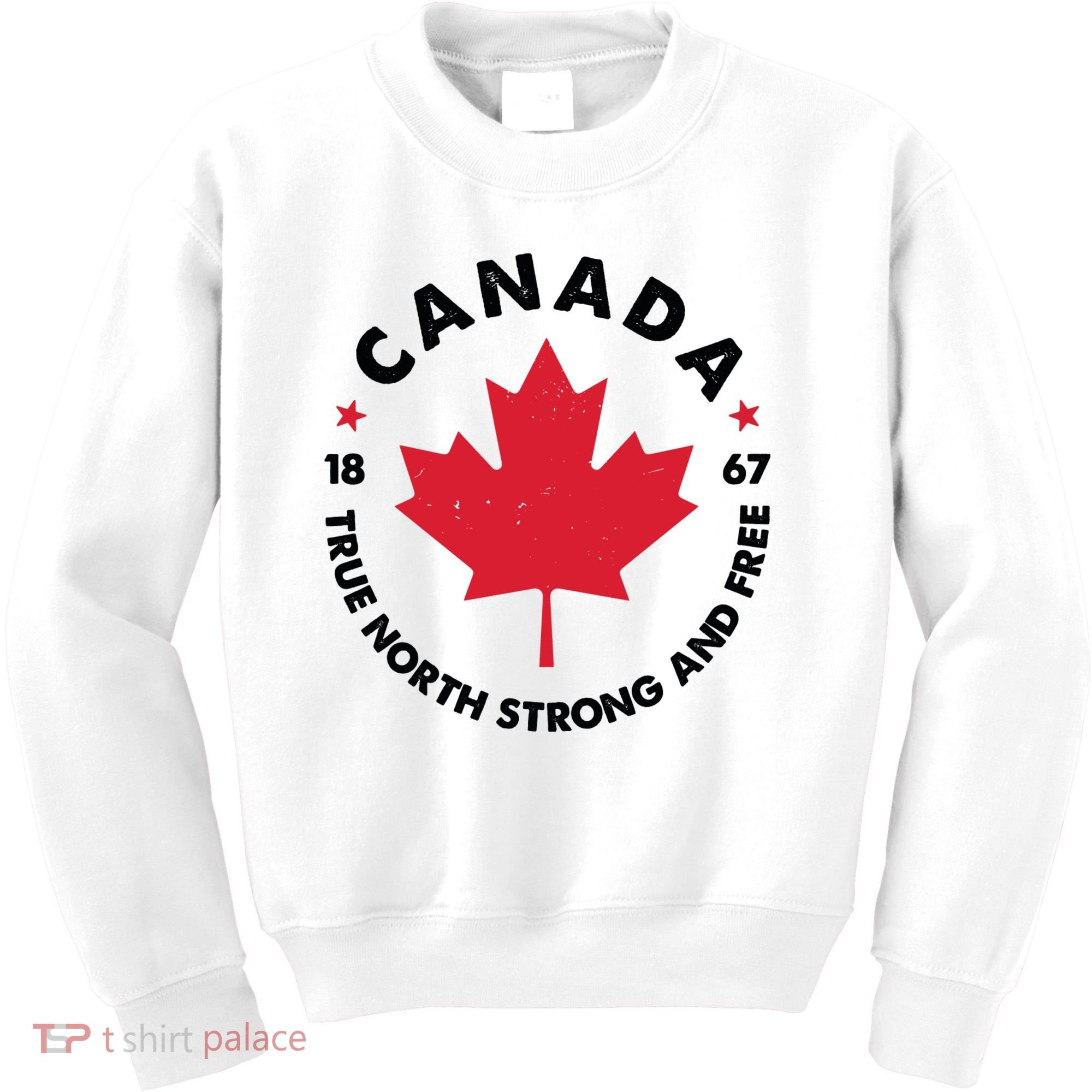 True North Strong And Free Canada Kids Sweatshirt