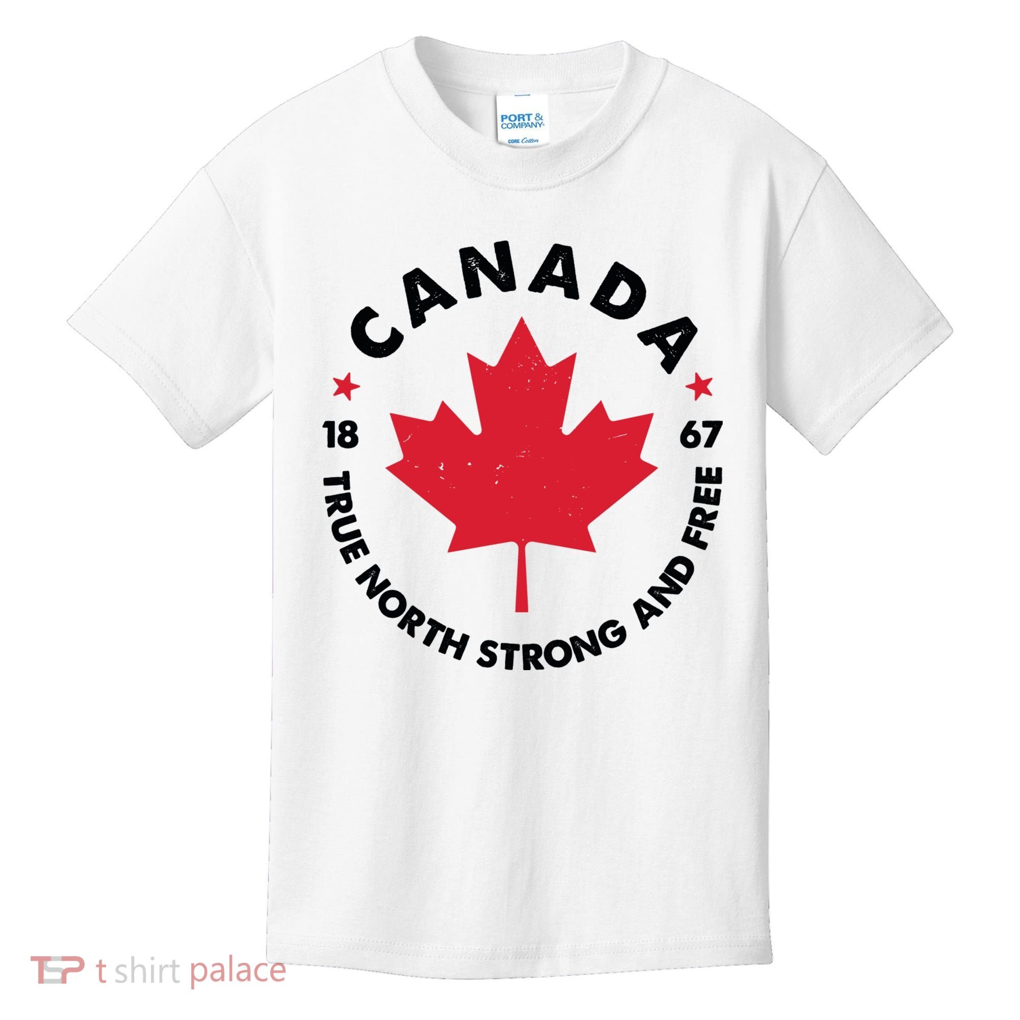 True North Strong And Free Canada Kids T-Shirt