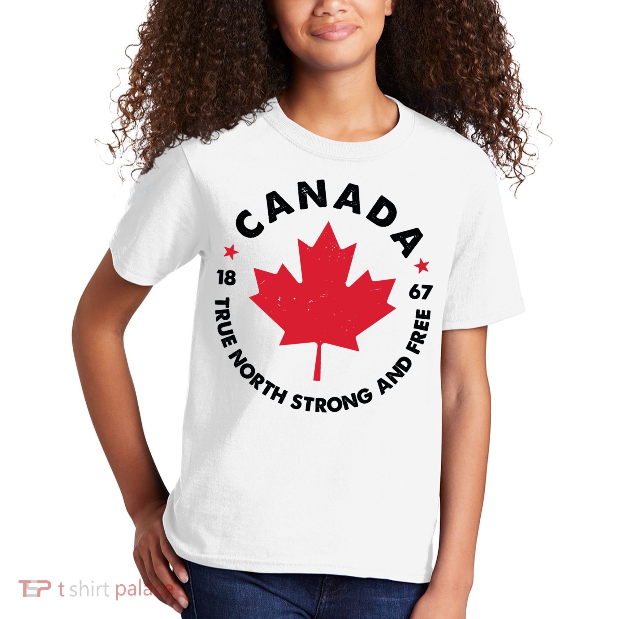 True North Strong And Free Canada Kids T-Shirt