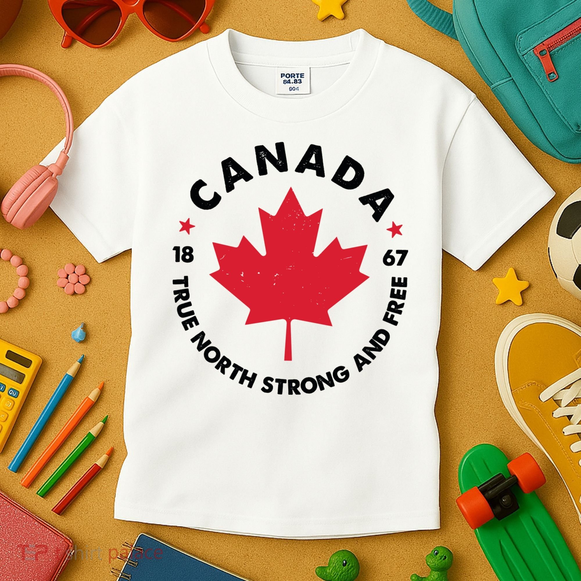 True North Strong And Free Canada Kids T-Shirt