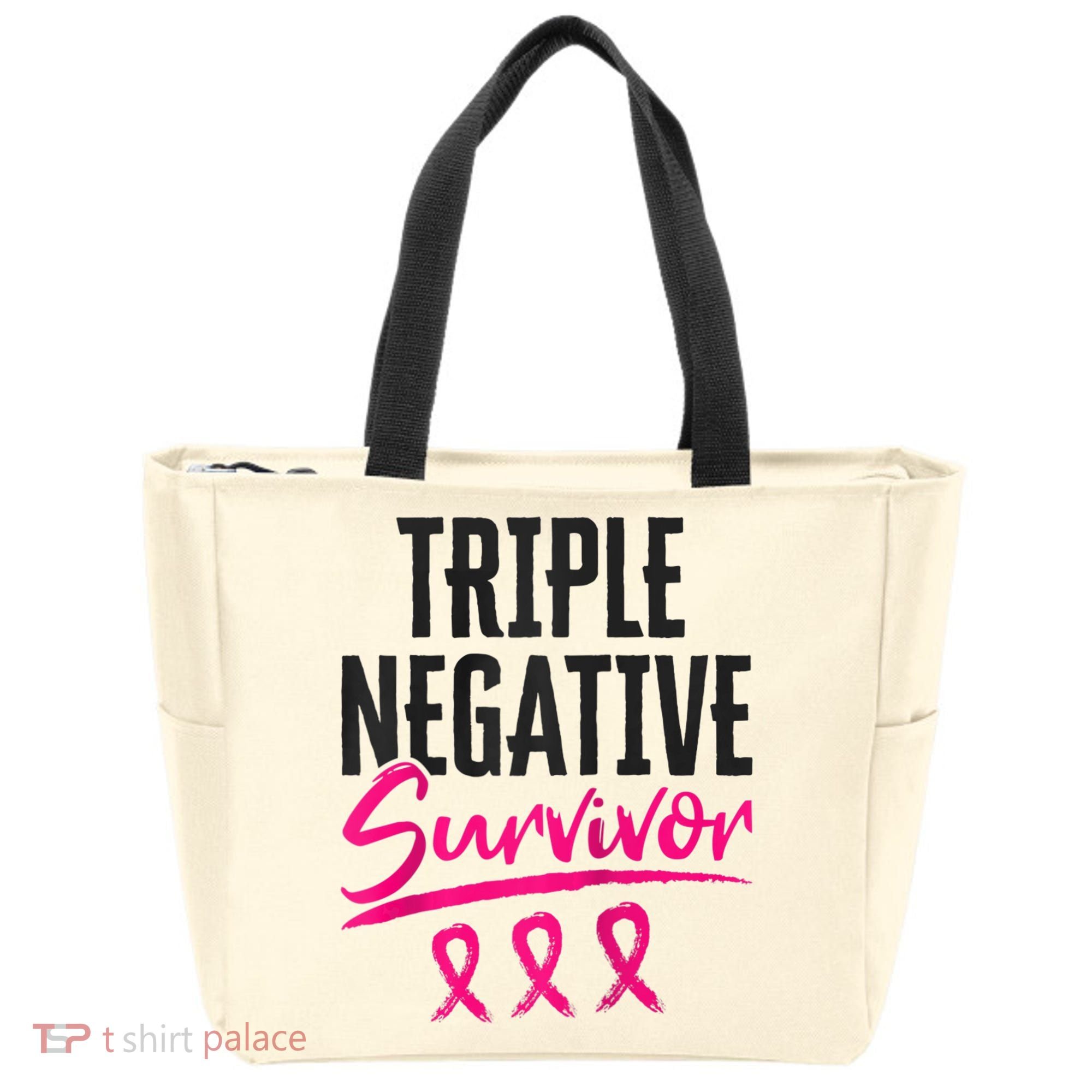 Triple Negative Survivor TNBC Breast Cancer Awareness Tote Bag