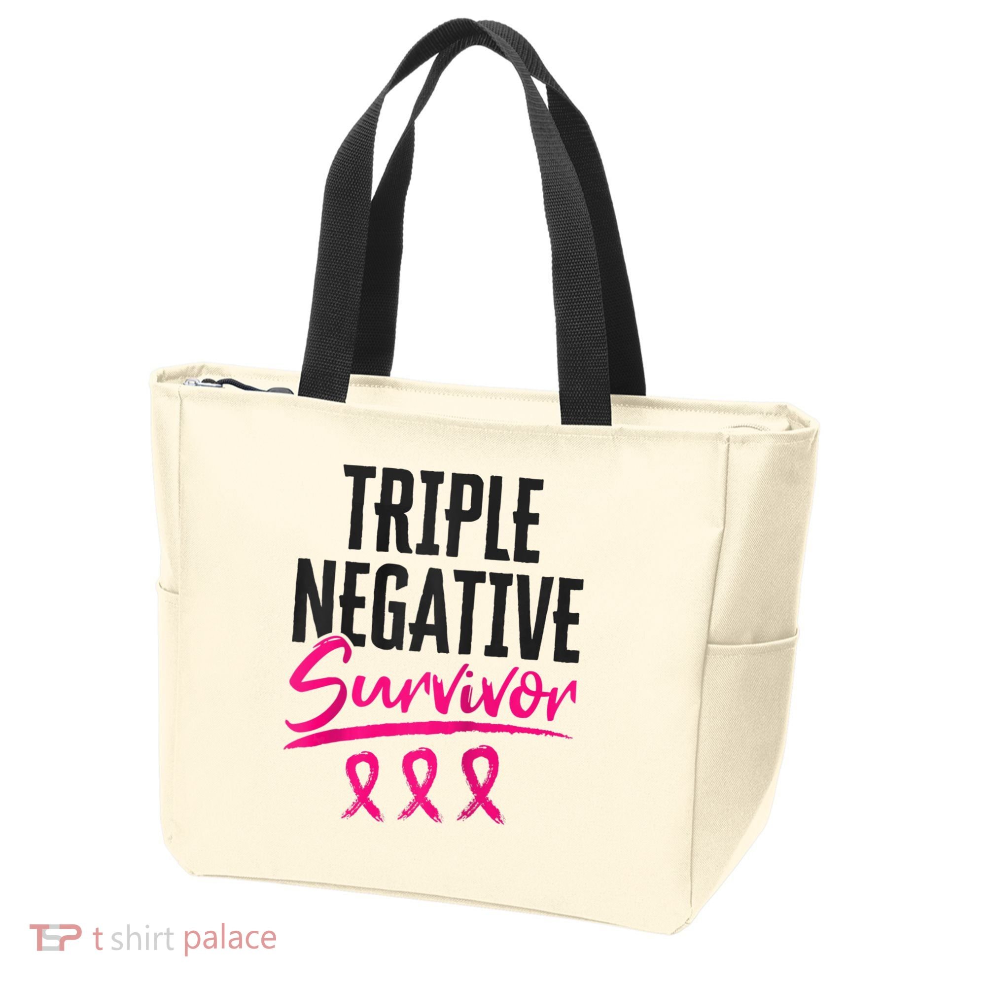 Triple Negative Survivor TNBC Breast Cancer Awareness Tote Bag