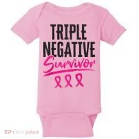 Triple Negative Survivor TNBC Breast Cancer Awareness Baby Bodysuit thumb 0