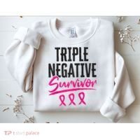 Triple Negative Survivor TNBC Breast Cancer Awareness Sweatshirt thumb 2