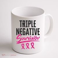 Triple Negative Survivor TNBC Breast Cancer Awareness Coffee Mug thumb 1