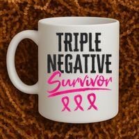 Triple Negative Survivor TNBC Breast Cancer Awareness Coffee Mug thumb 2