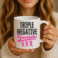 Triple Negative Survivor TNBC Breast Cancer Awareness Coffee Mug thumb 3