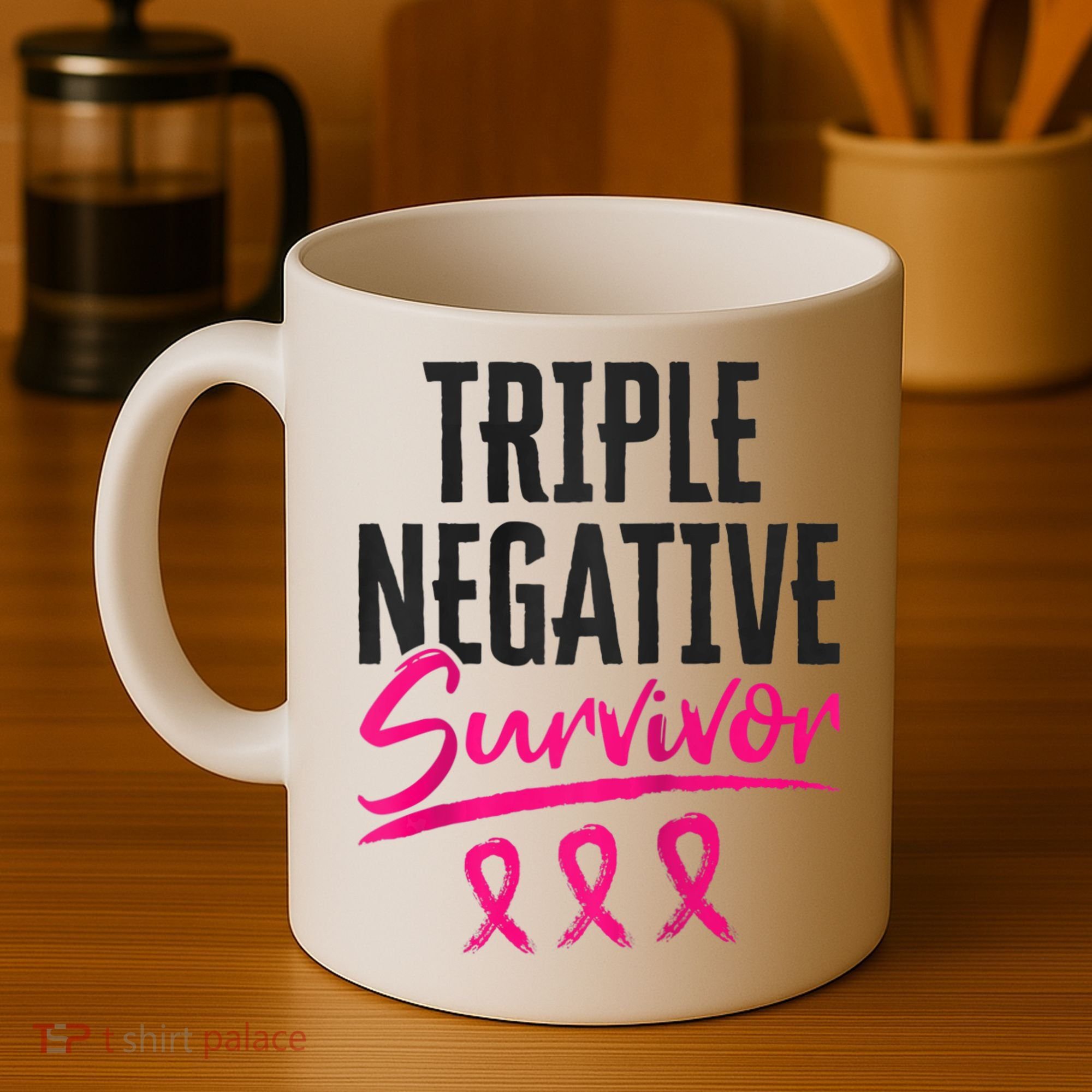 Triple Negative Survivor TNBC Breast Cancer Awareness Coffee Mug