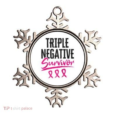 Triple Negative Survivor TNBC Breast Cancer Awareness Ornament