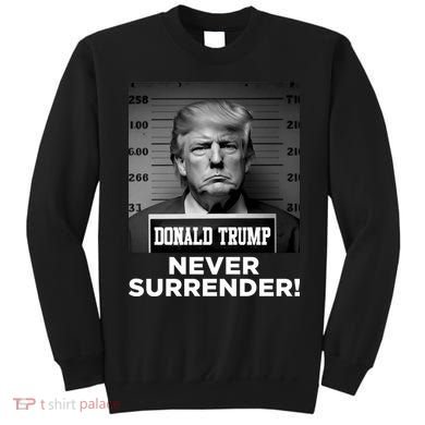 Trump Never Surrender 2024 Mugshot Sweatshirt