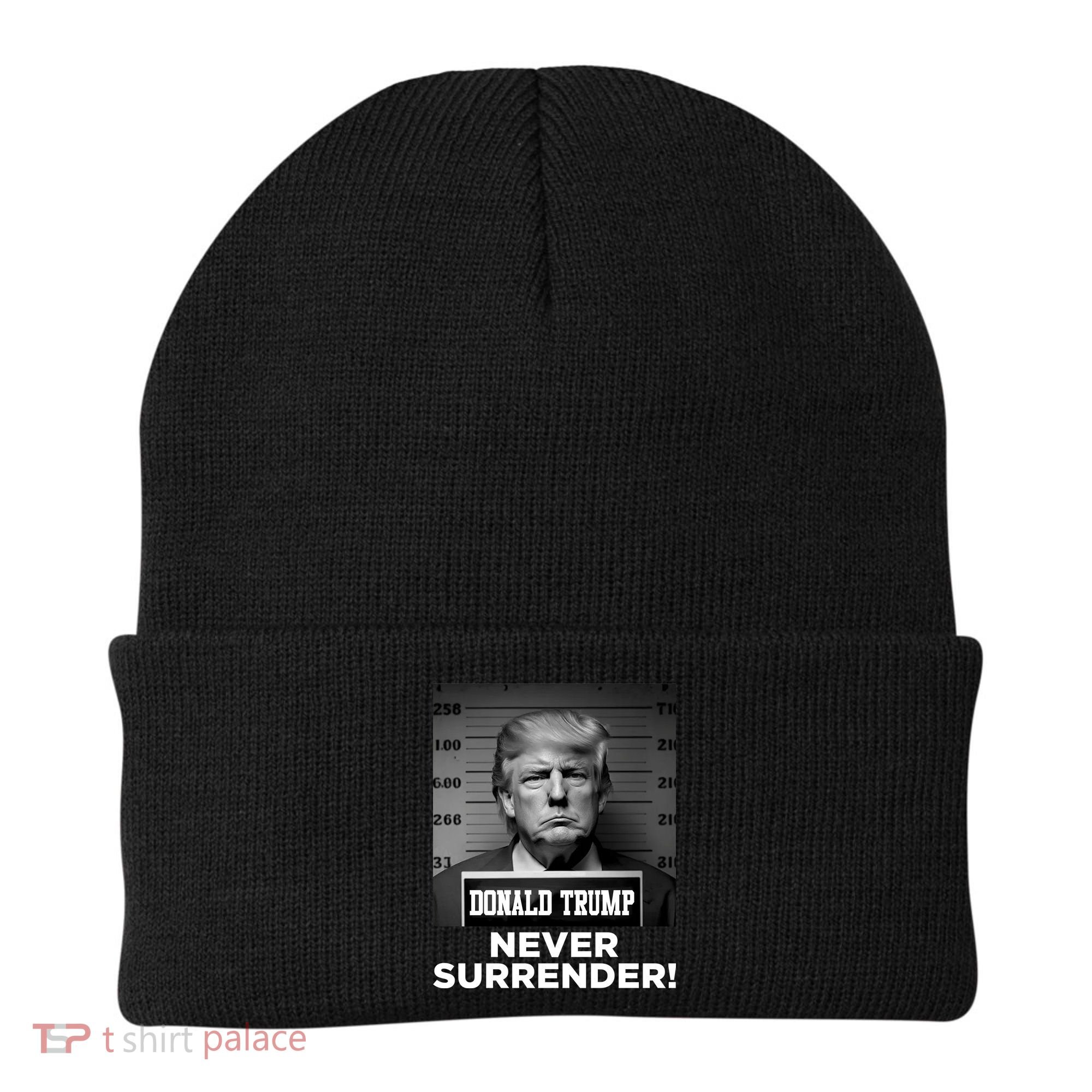Trump Never Surrender 2024 Mugshot Beanie