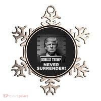 Trump Never Surrender 2024 Mugshot Ornament thumb 0