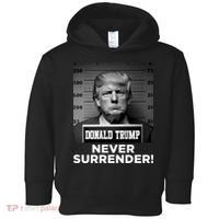 Trump Never Surrender 2024 Mugshot Toddler Hoodie thumb 0