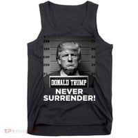 Trump Never Surrender 2024 Mugshot Tank Top thumb 0