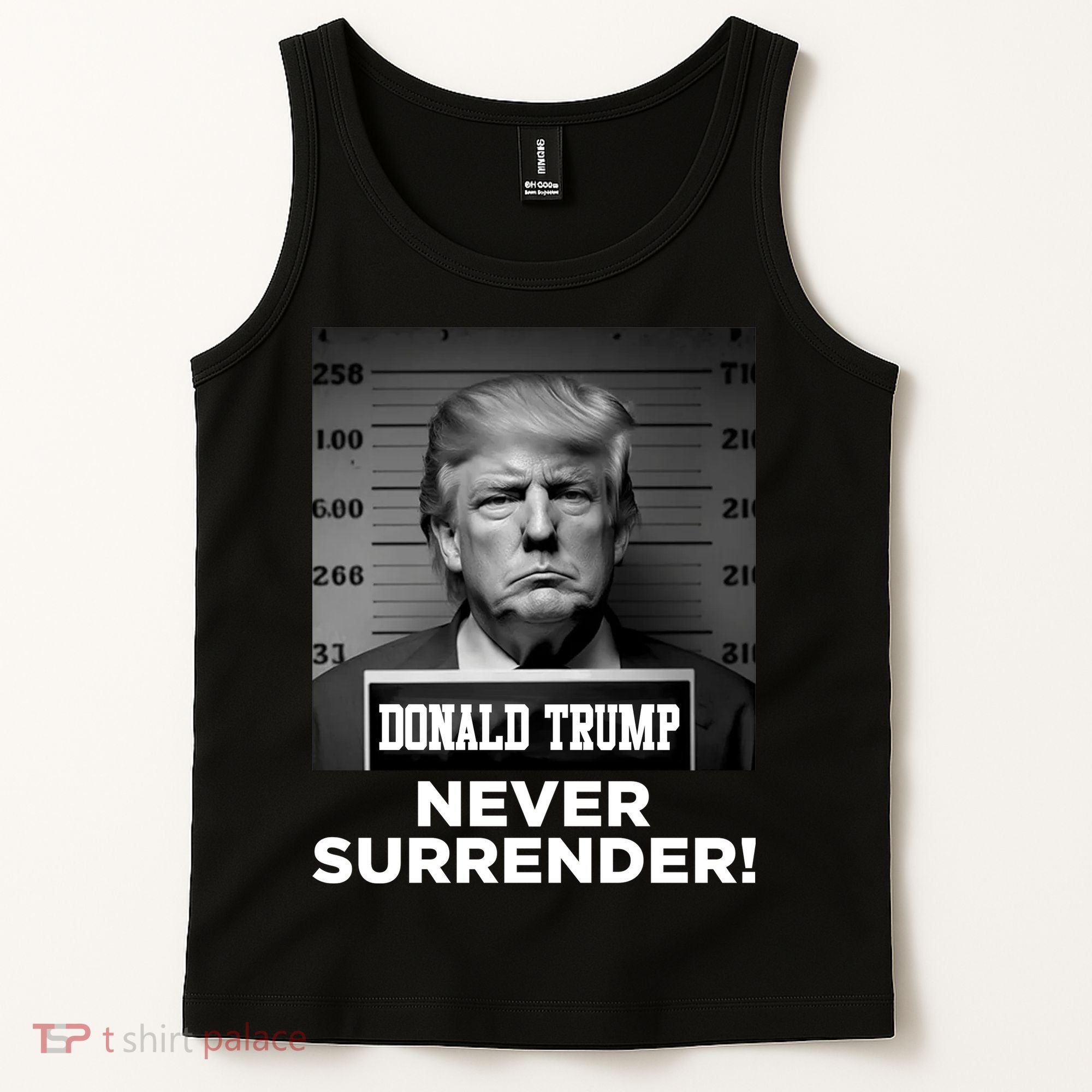 Trump Never Surrender 2024 Mugshot Tank Top