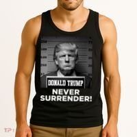 Trump Never Surrender 2024 Mugshot Tank Top thumb 3